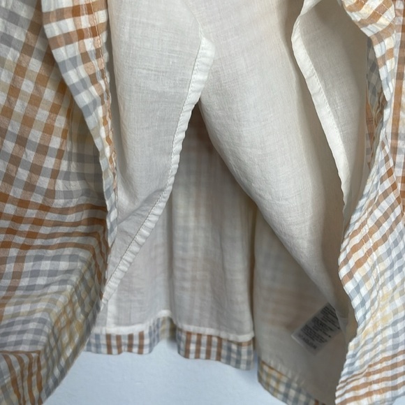 Madewell Cap-Sleeve Button-Front Mini Dress in Plaid Size Large - Picture 7 of 8